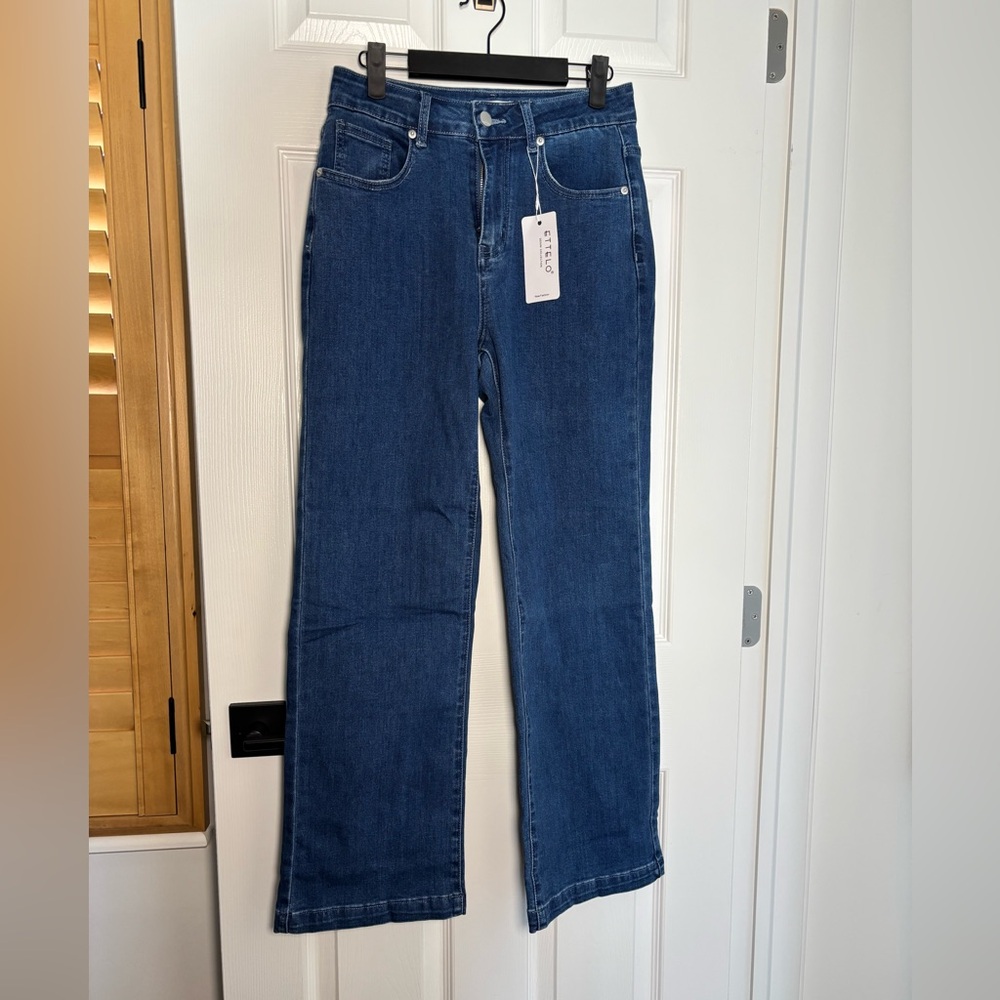 Elegant Blue Straight Leg Women's Jeans